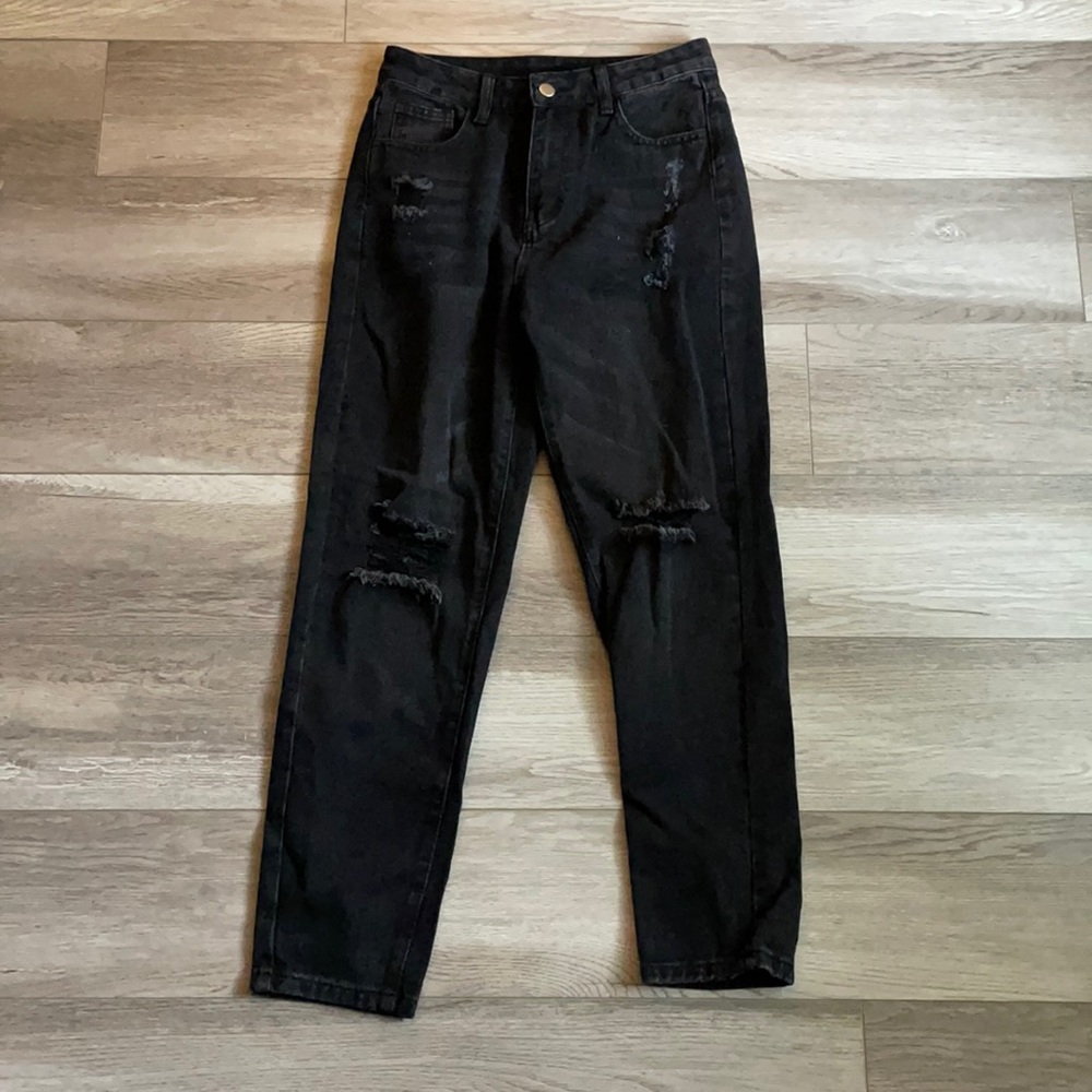 SHEIN size small black mom jeans